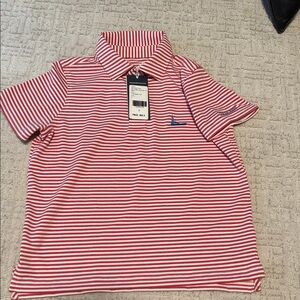 Boy’s size 7 Vineyard Vines Ocean Reef Striped performance Polo Shirt